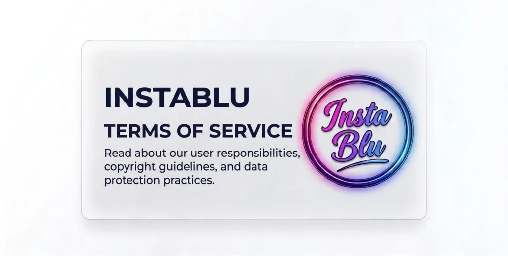 insta blu TERMS OF SERVICE