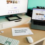 Laptop workspace representing Instagram account management and security