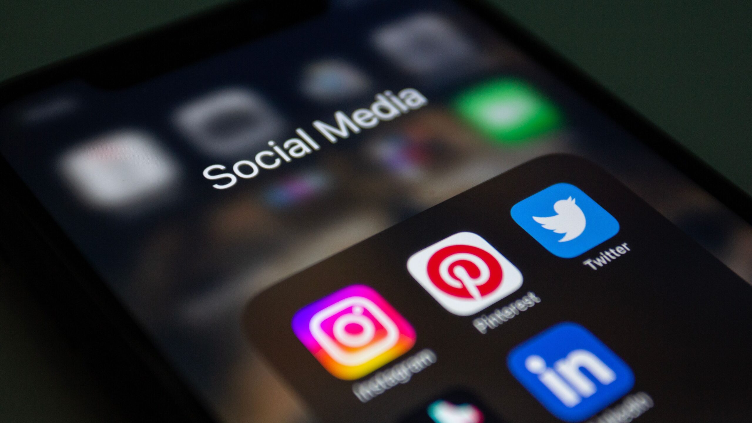 Smartphone screen displaying Instagram among other social media apps